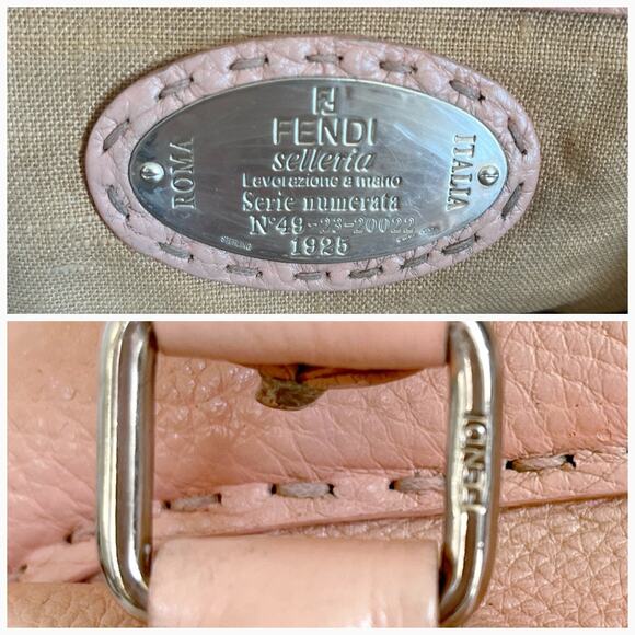 FENDI Vintage Pink Selleria Leather Adele Handbag Circa 2005 COA - Picture 4 of 15